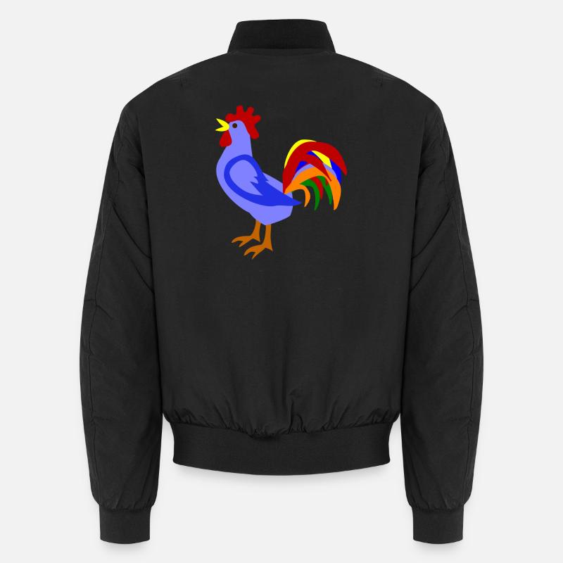 Coq coloré dans la conception artistique Bomber unisexe