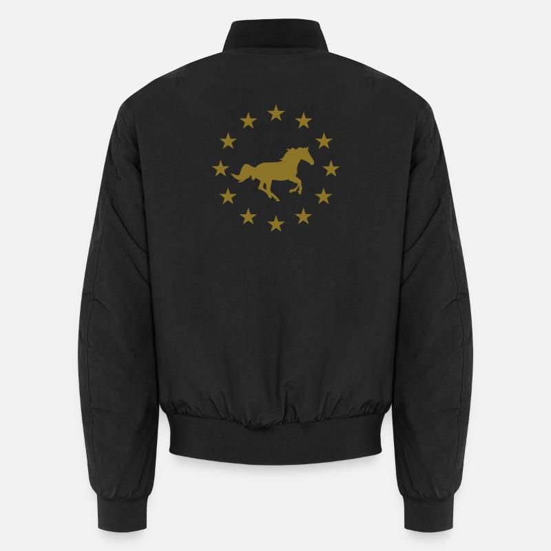 Pferde & Sternen - Unisex Bomberjacke - Schwarz