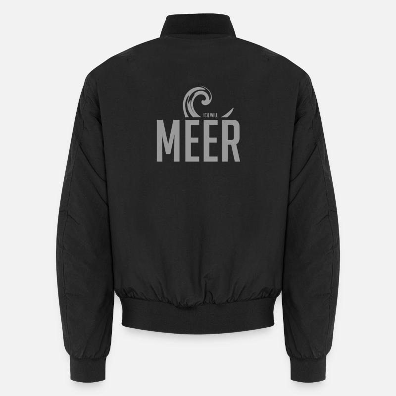 Motif de vague avec message de la mer Bomber unisexe