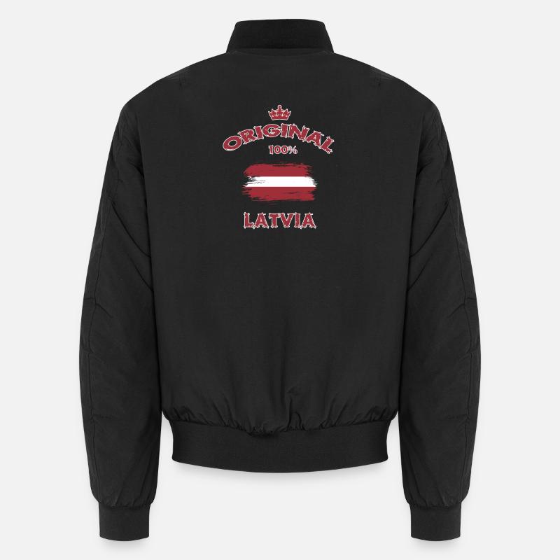Latvia Original 100% / Gift Latvia Flag Unisex Bomber Jacket