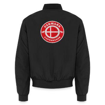 Danemark Copenhague Vintage / Cadeau Denmark - Bomber unisexe - noir - Dos - AI Model Male 185 light (185cm)