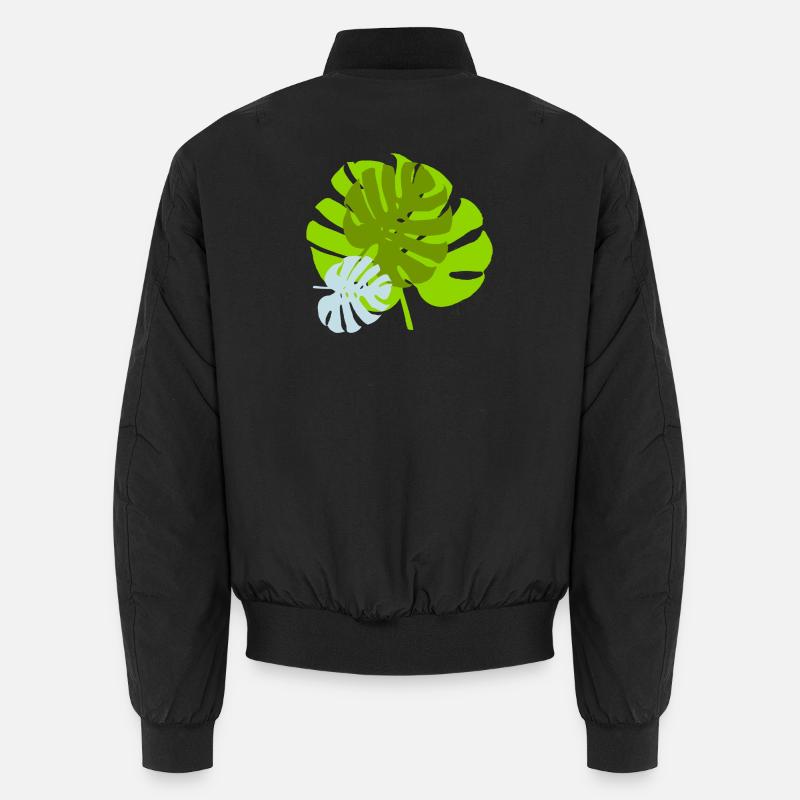 Feuillage Tropical Vert Nature Sauvage - Bomber unisexe - noir