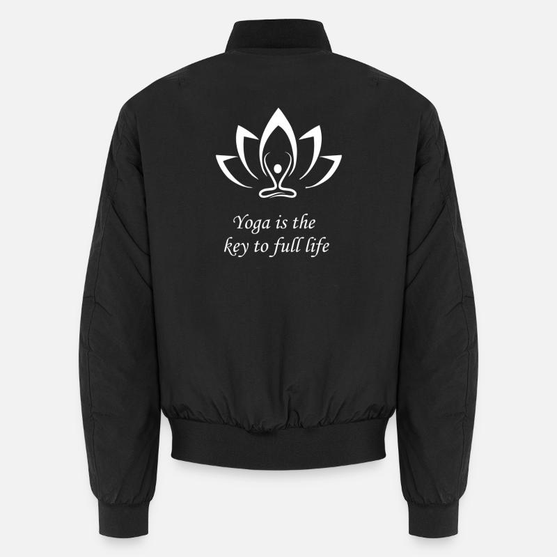 Yoga - Unisex Bomber Jacket - black