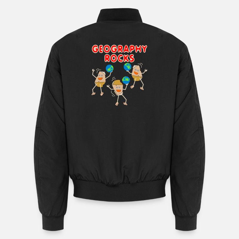 Three Geography Rocks Unisex Bomber Jacket