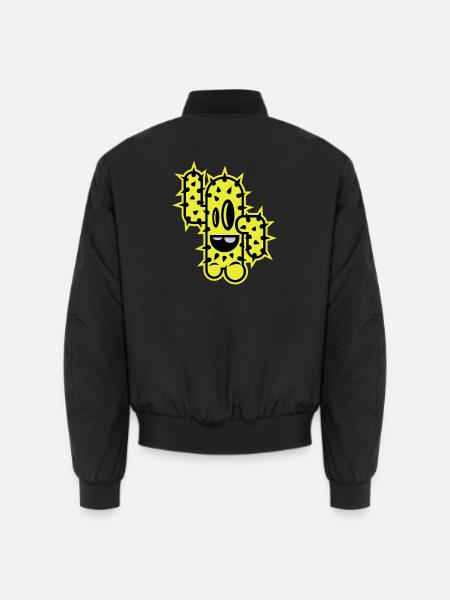 cactus high five comic - Unisex Bomber Jacket - black
