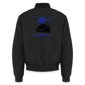 Rally - Unisex Bomberjacke - Schwarz - Hinten - AI Model Male 185 light (185cm)