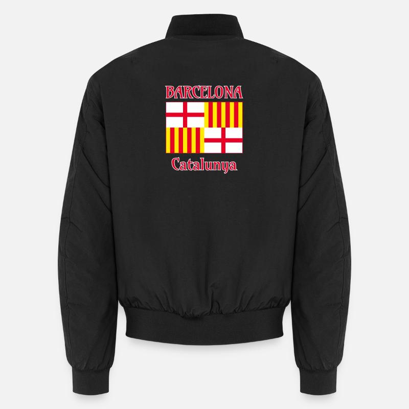 Drapeau de Barcelone en rouge, blanc et jaune Bomber unisexe