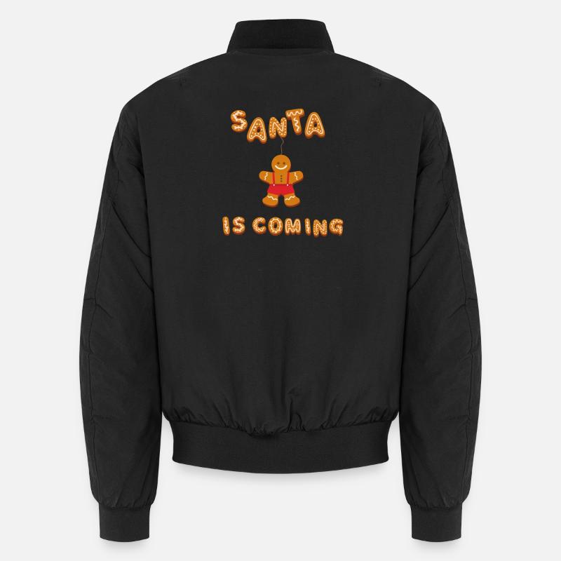 Santa is coming - Unisex Bomberjacke - Schwarz
