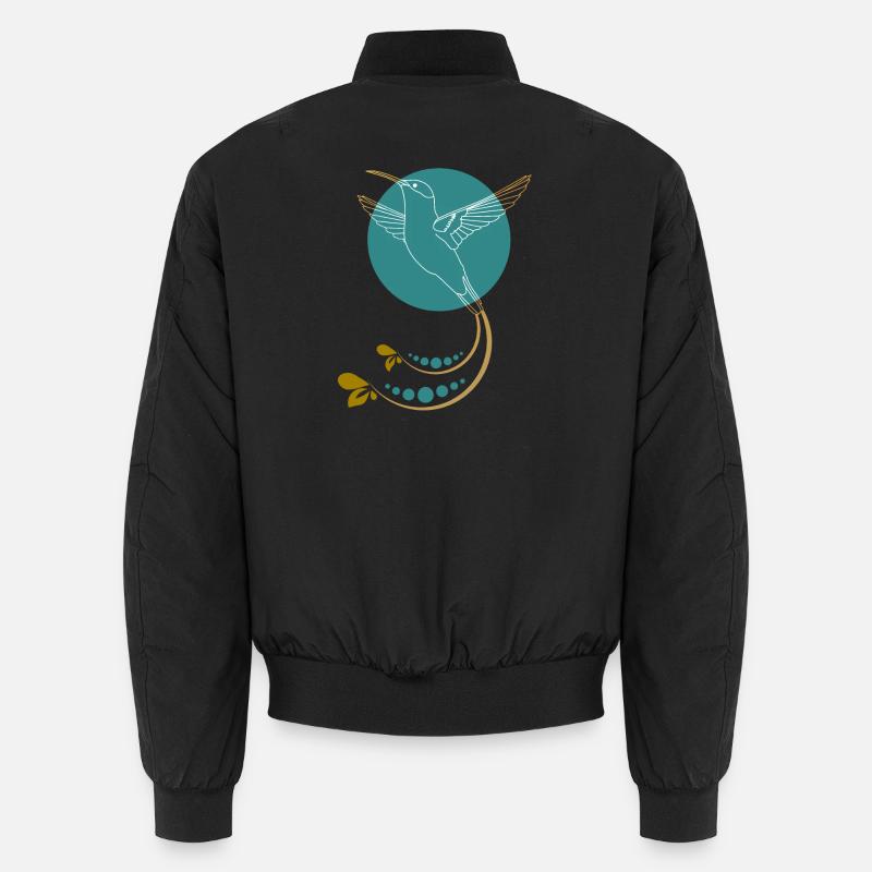 Colibri doré avec ornements Bomber unisexe