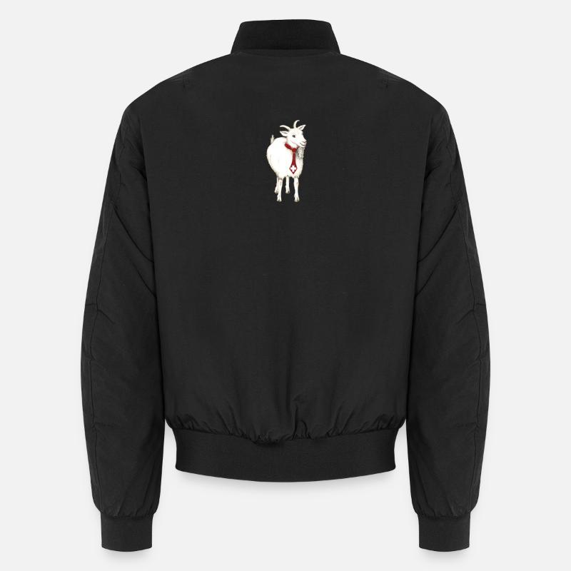 Lustige "Ziege mit schweizer Kravatte" Unisex Bomberjacke