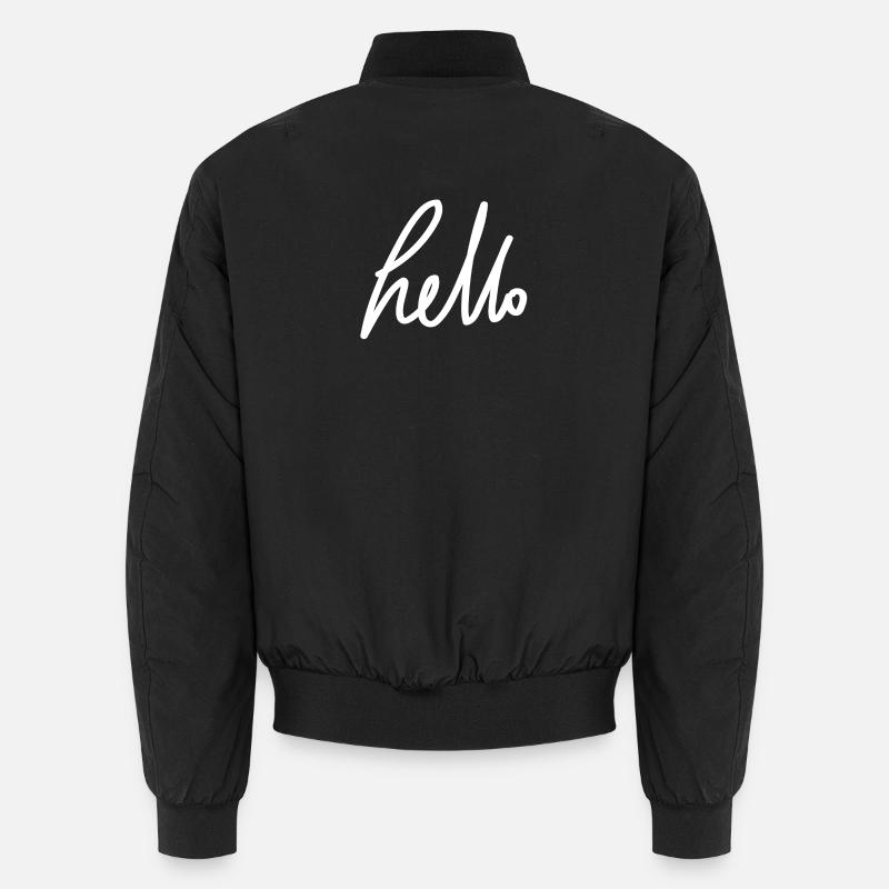 Hello - Unisex Bomber Jacket - black