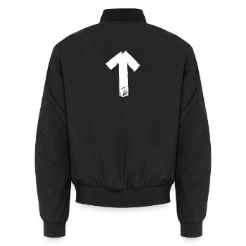 Flèche vers le haut - blanc - Bomber unisexe - noir - Dos - AI Model Male 185 light (185cm)