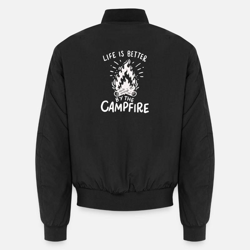 Camping - Unisex Bomberjacke - Schwarz