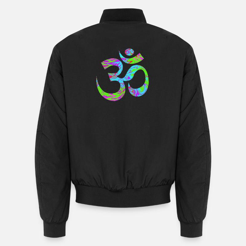 Om - Aum psychedelisch grün Unisex Bomberjacke