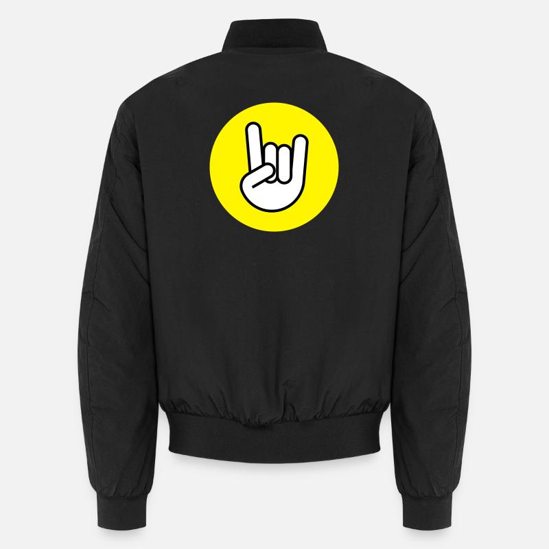 Pommesgabel Kreis gelb Unisex Bomberjacke