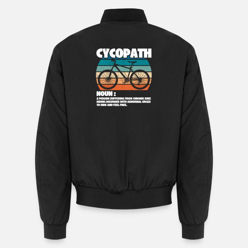 Mountain Biking Cycopath Noun Unisex Bomber Jacket