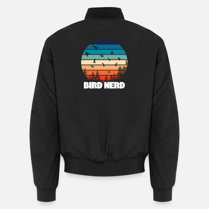 Vogelbeobachtung Vogel Nerd - Unisex Bomberjacke - Schwarz