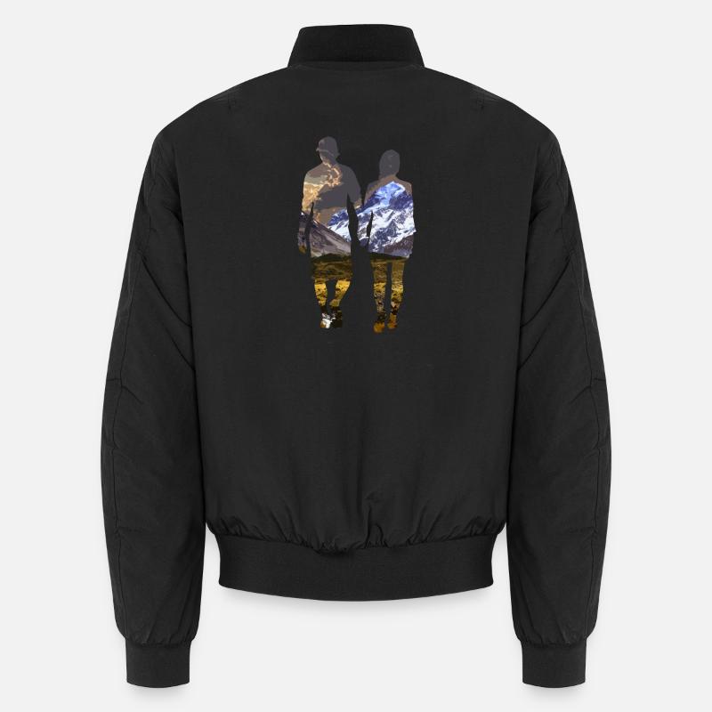 The mountains - Unisex Bomber Jacket - black