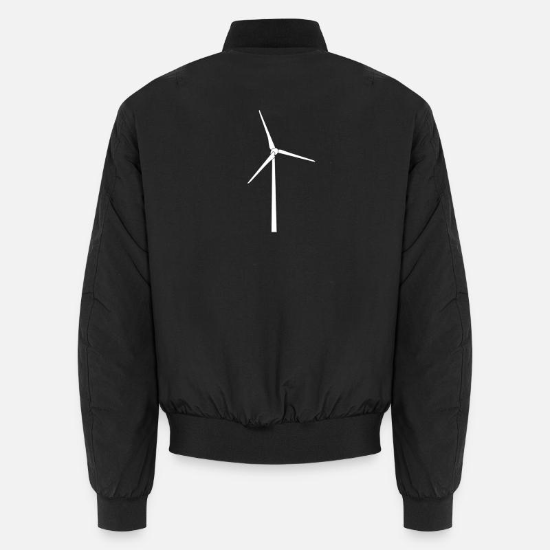 Wind Power Silhouette Blanc Bomber unisexe