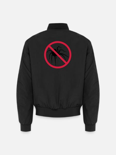 ingen edderkop forbudt skjold edderkop design cl - Unisex bomberjakke - sort