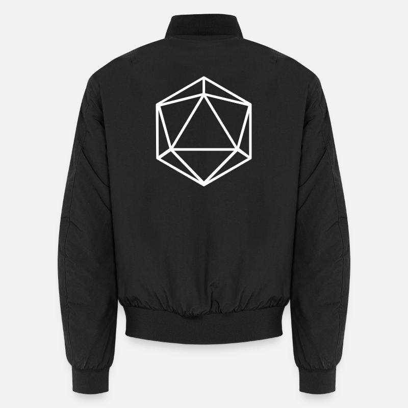 D20 W20 Würfel abstrakt Unisex Bomberjacke