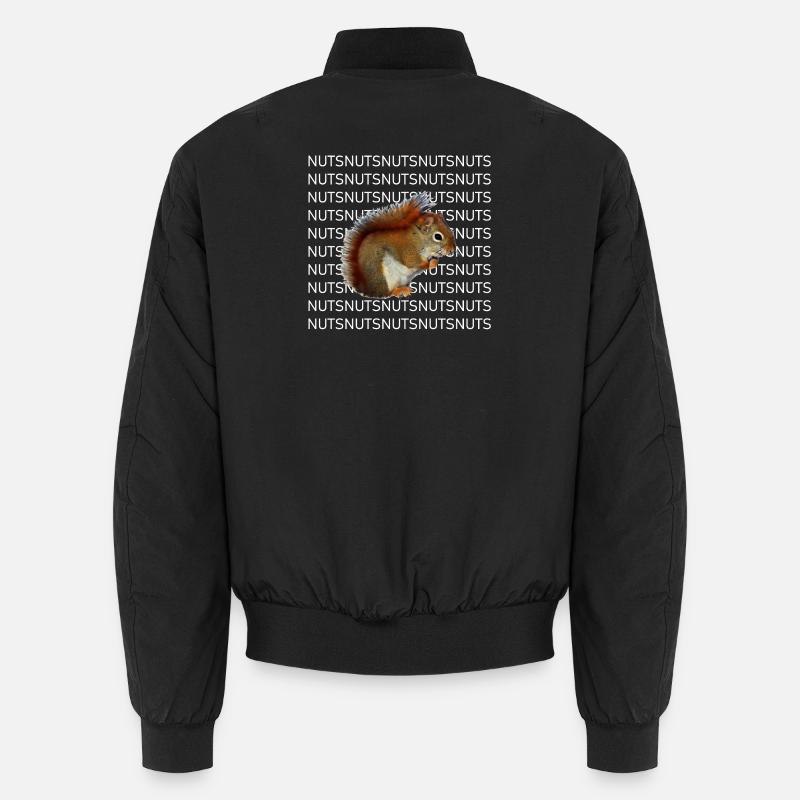 Squirrel photo nuts tree forest animal gift Unisex Bomber Jacket