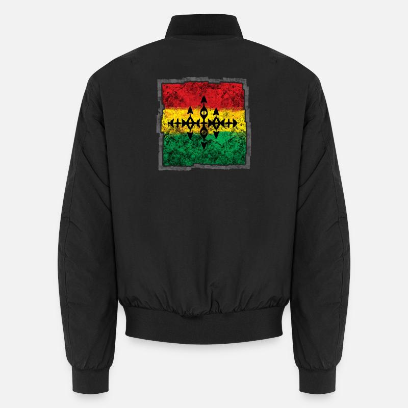 Abstraktes Reggae Färbe-Cross Unisex Bomberjacke