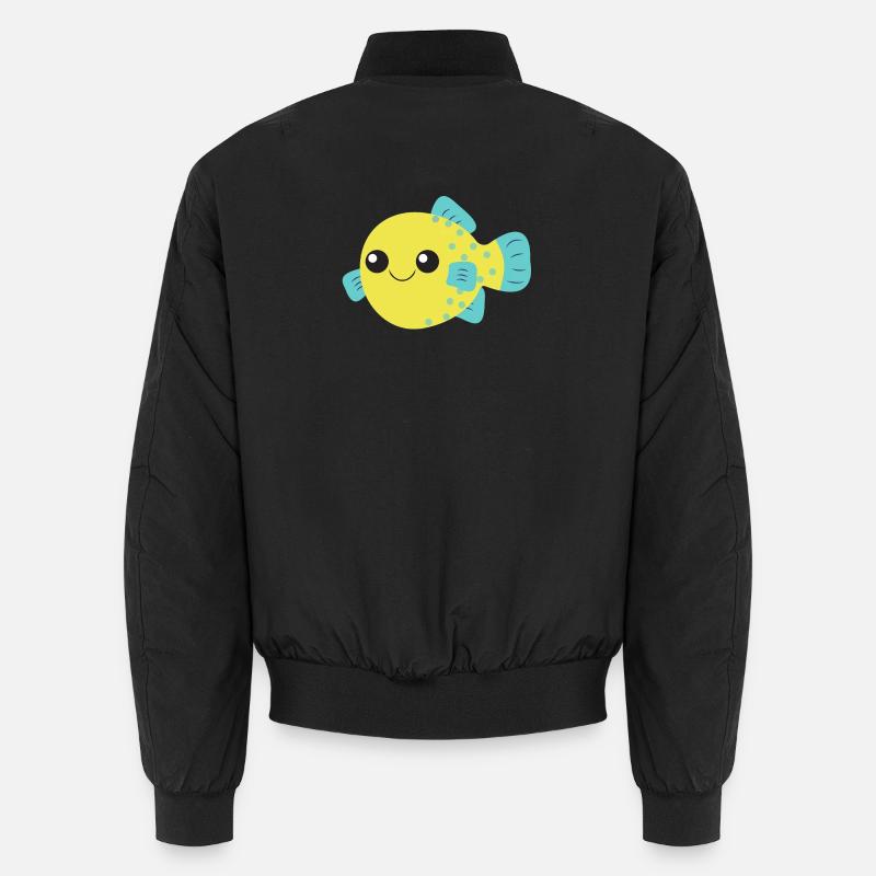 Poisson-globe, poisson mignon, océan, Bomber unisexe