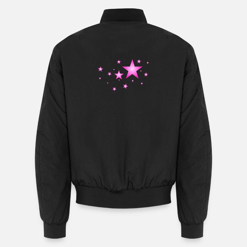 Stars in Pink Unisex Bomber Jacket