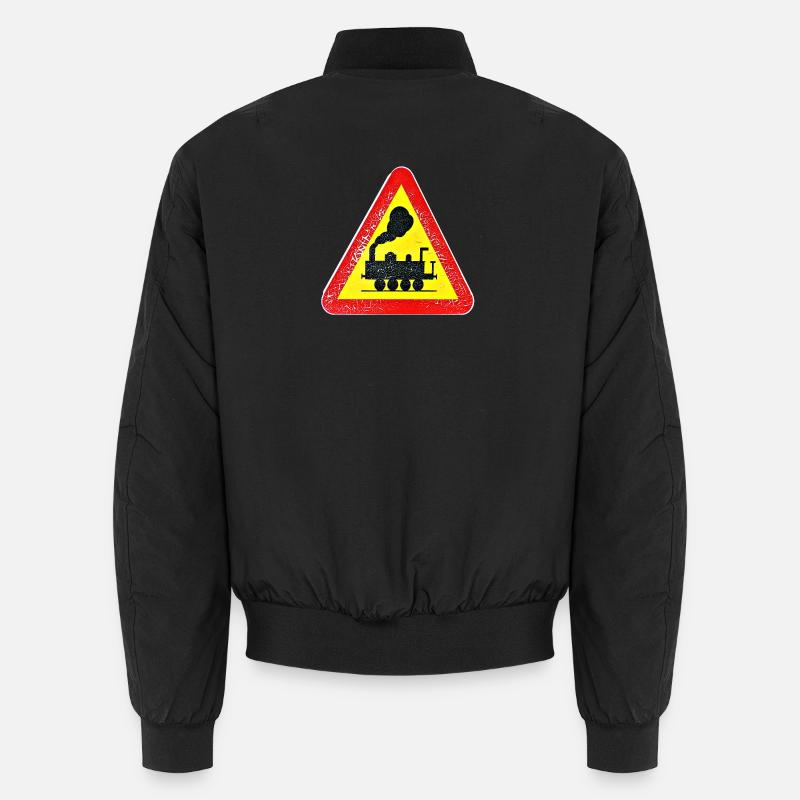 Train crosses - Unisex Bomber Jacket - black