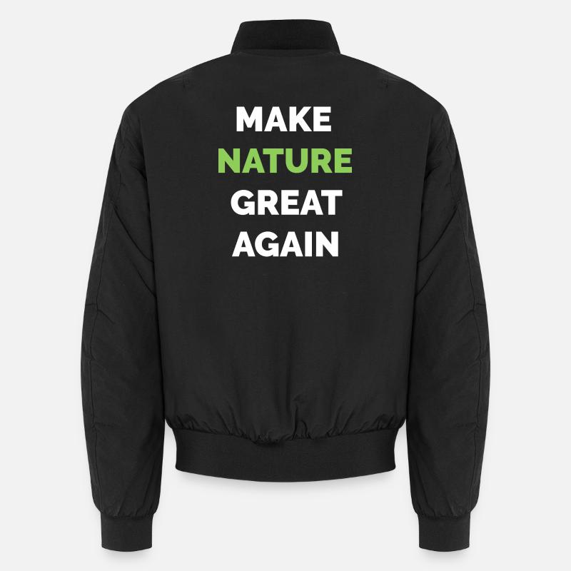 make nature great again Klimaschutz Symbol Baum Unisex Bomberjacke