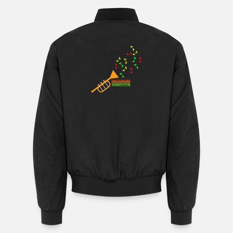 Untergrund Soundsystem Trompete - Unisex Bomberjacke - Schwarz
