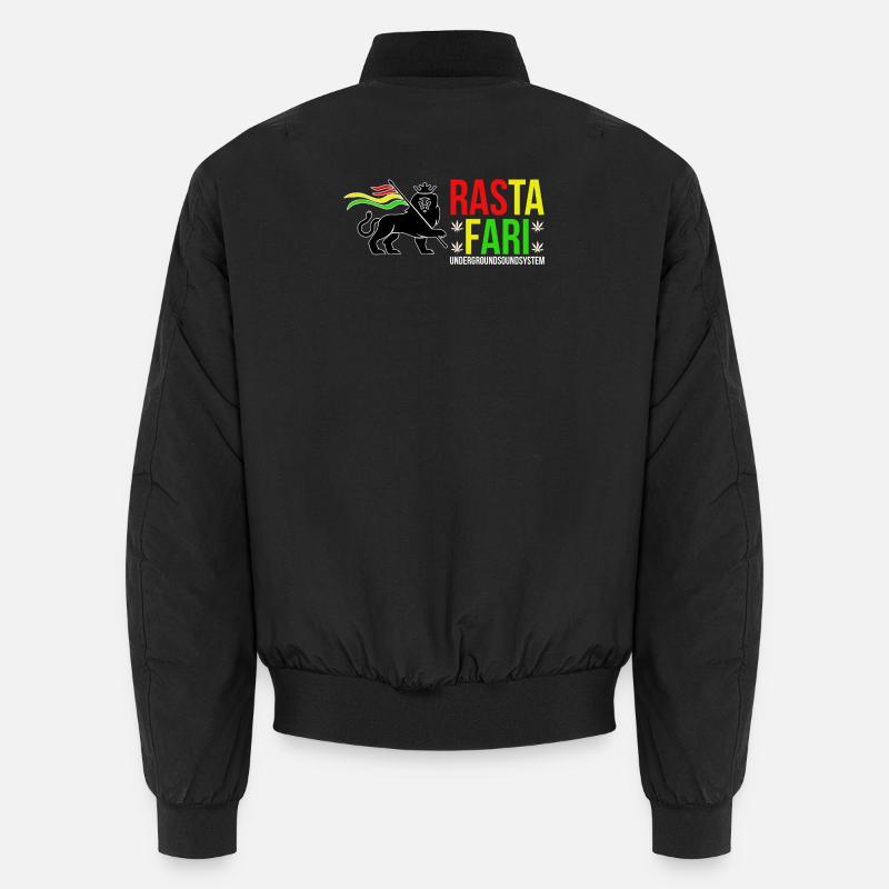 Rasta Fari Underground Sound System - Unisex Bomber Jacket - black