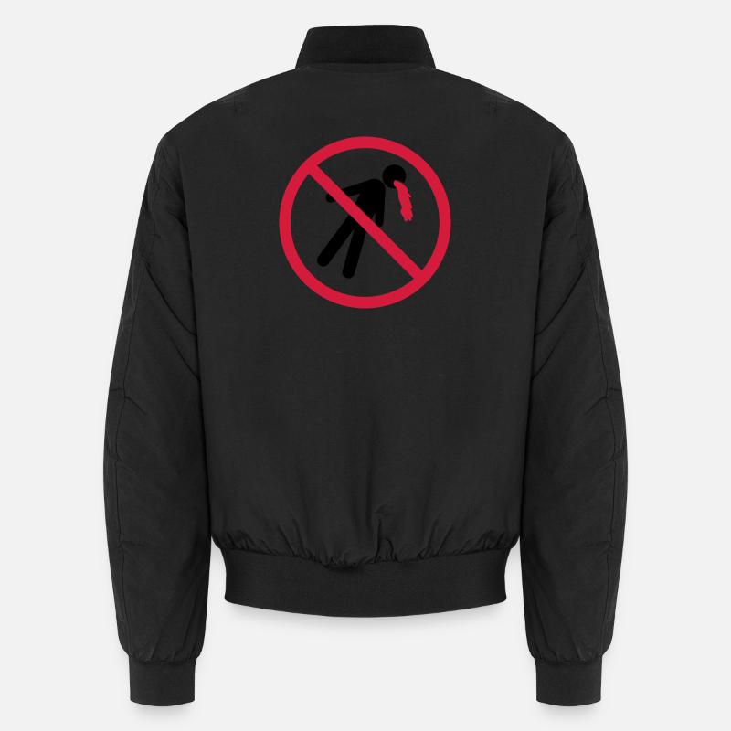 puke forbidden shield no blood funny vomit Unisex Bomber Jacket