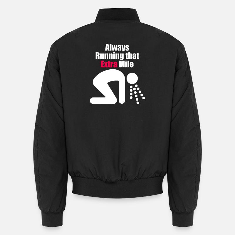 Immer Extra-Meilen-Witziges Läuferhemd Unisex Bomberjacke