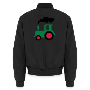 tracteur - Bomber unisexe - noir - Dos - AI Model Male 185 light (185cm)