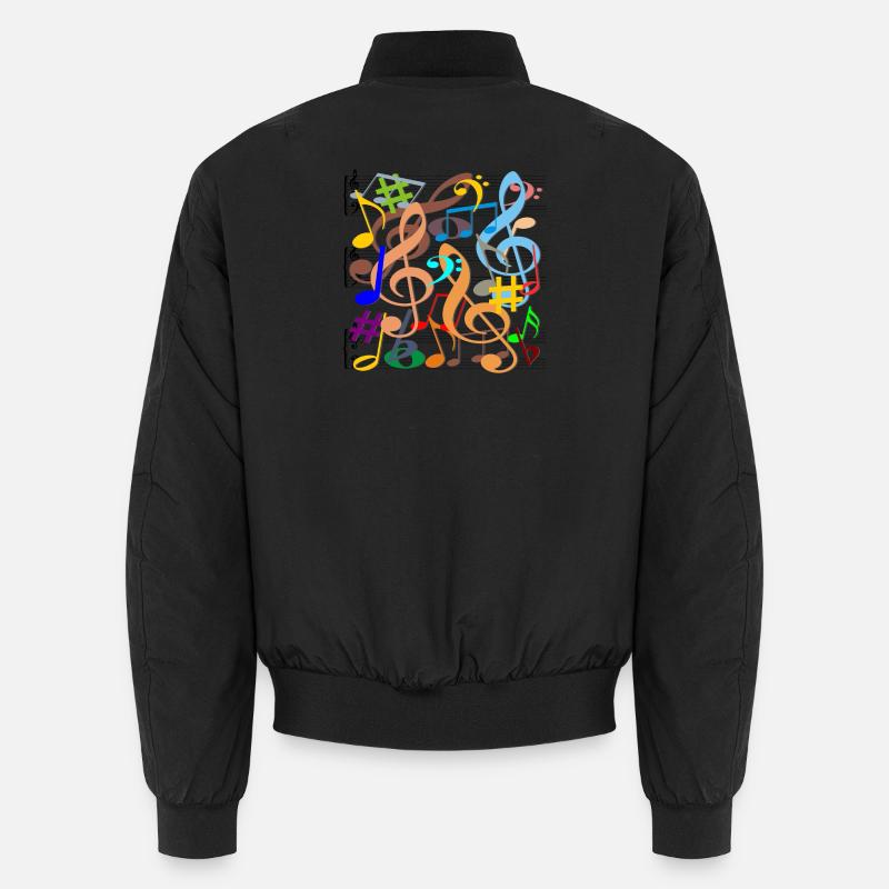 Musiknoten Unisex Bomberjacke