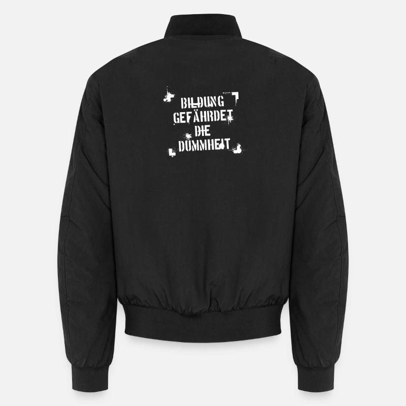 Bildung gefährdet - weiß Unisex Bomberjacke