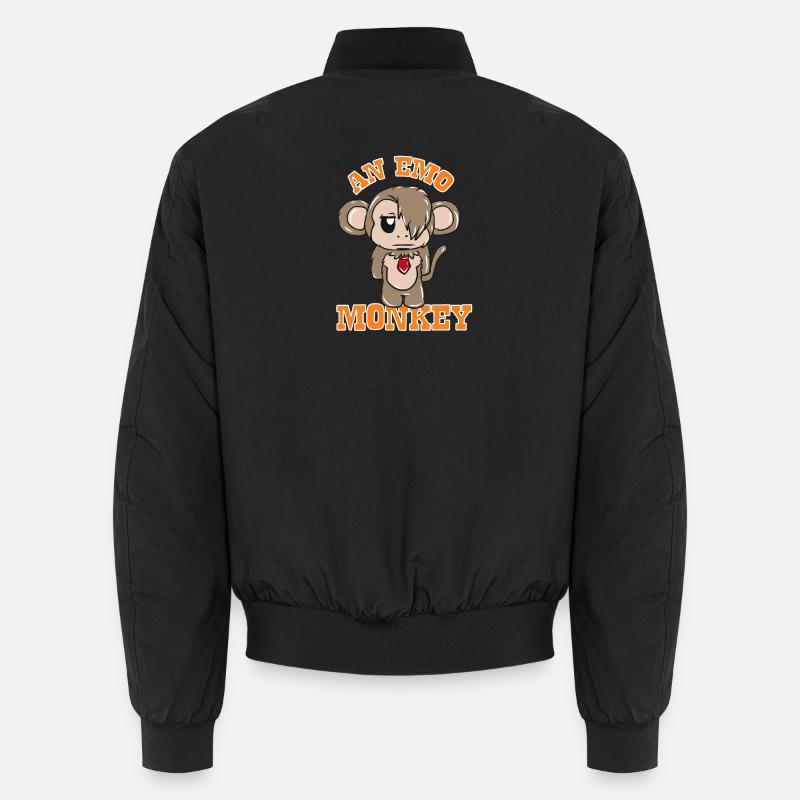 Affe Emo - Unisex Bomberjacke - Schwarz