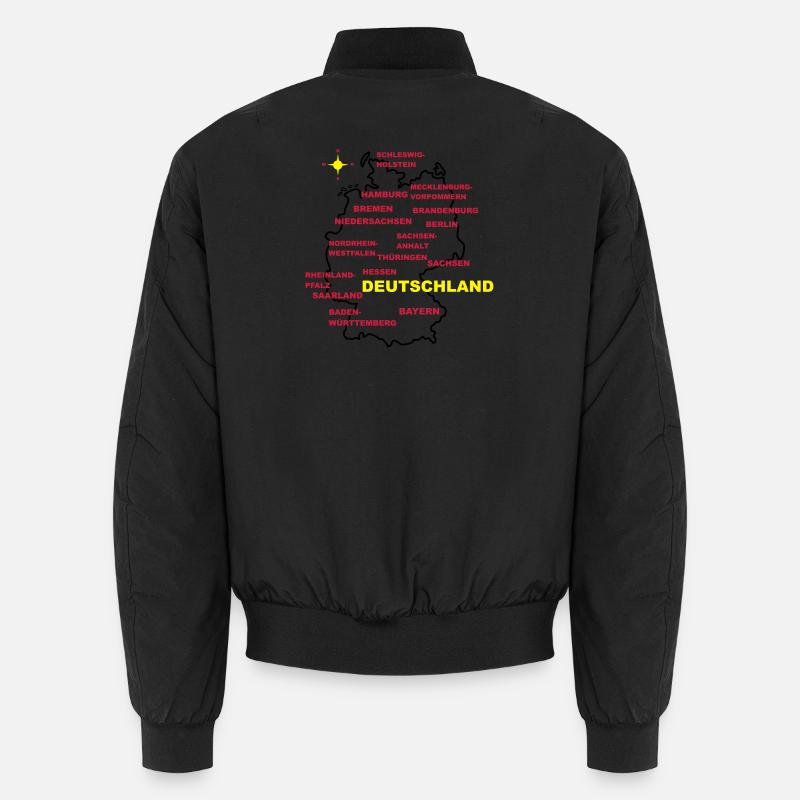deutschland land karte - Unisex Bomberjacke - Schwarz