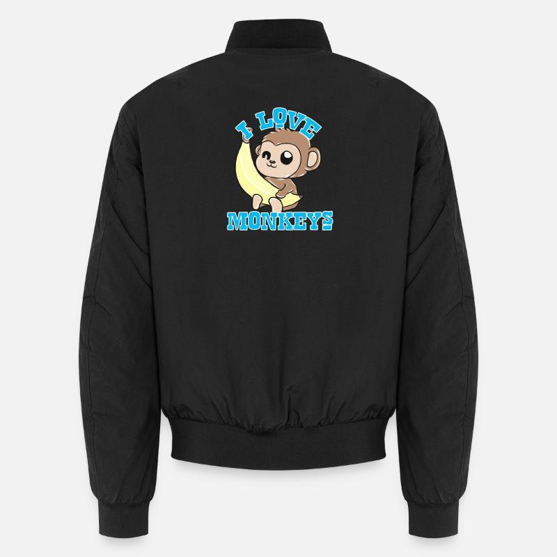 monkeys - Unisex Bomber Jacket - black