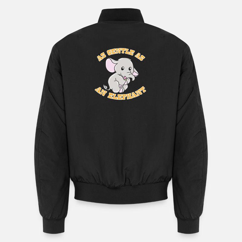 Idée cadeau éléphant - Bomber unisexe - noir