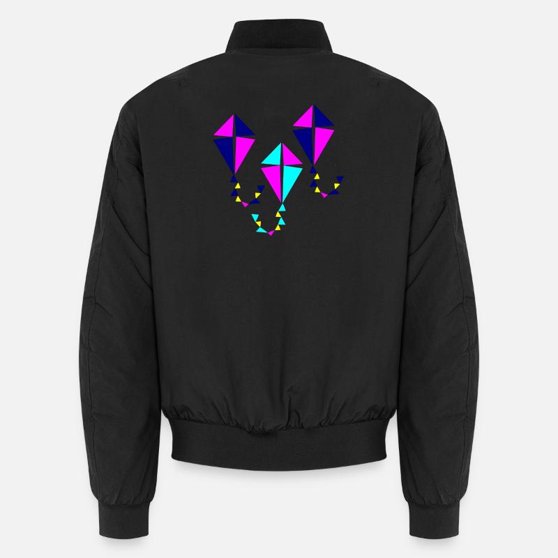 Fly a kite - Kids AUTUMN - Unisex Bomber Jacket - black