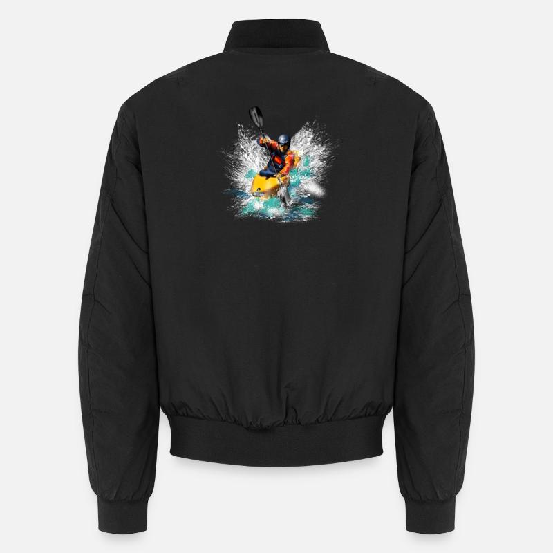 kayaking - Unisex Bomber Jacket - black