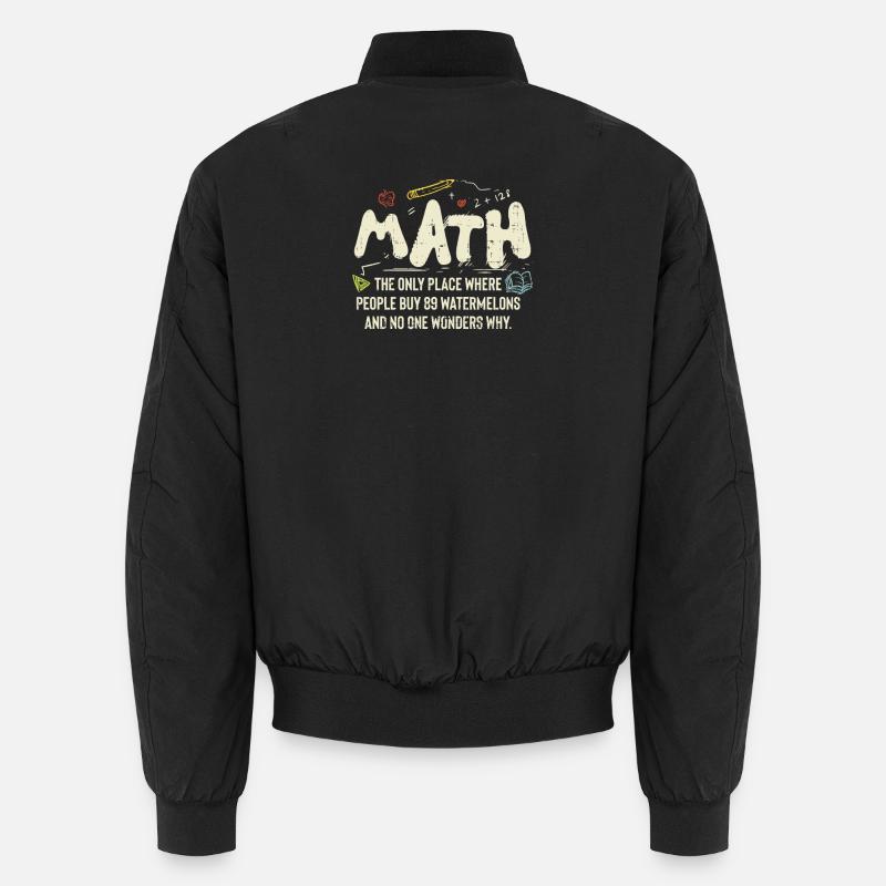 mathematics - Unisex Bomber Jacket - black