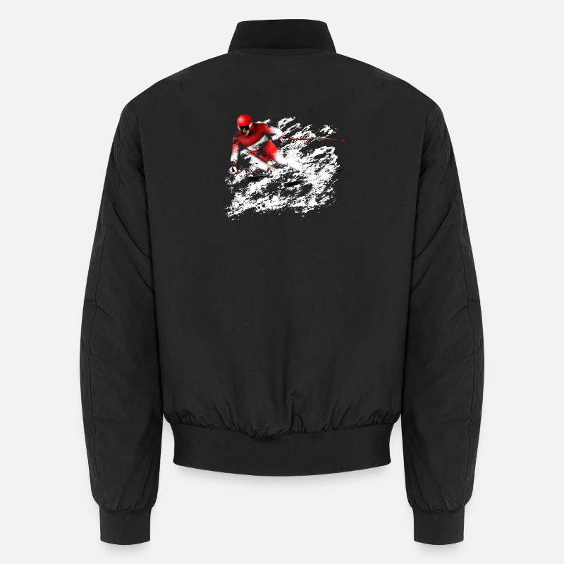 Ski Slalom - Unisex Bomberjacke - Schwarz