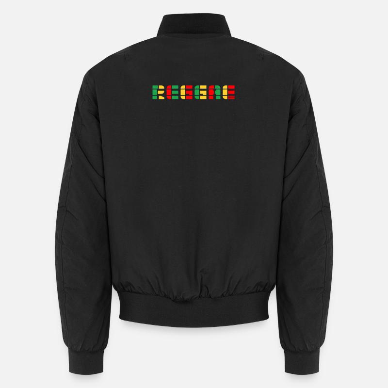Reggae Farbblock Logo - Unisex Bomberjacke - Schwarz