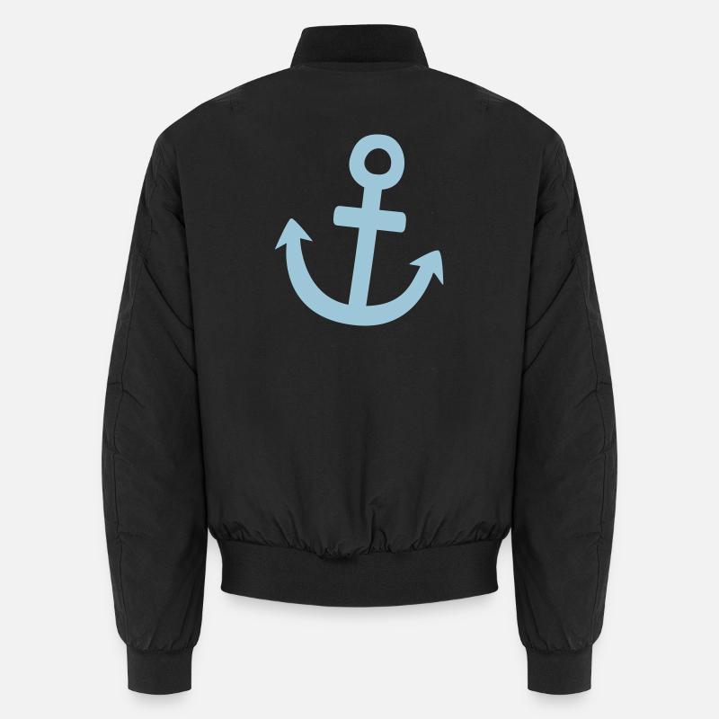 Illustration Anker Symbol maritim Unisex Bomberjacke