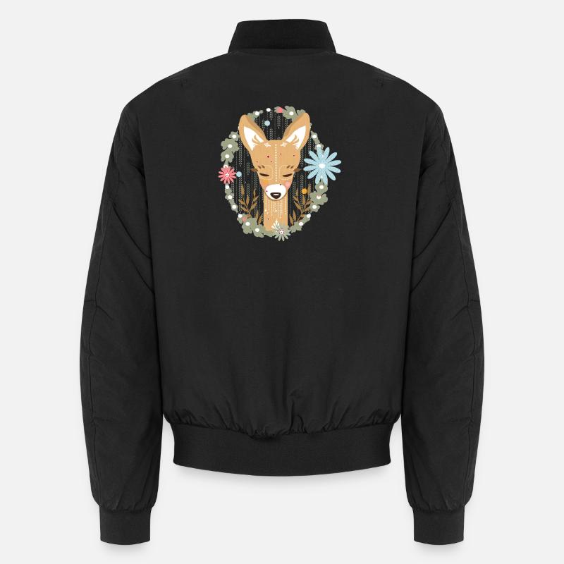Ein Reh im Wald Unisex Bomberjacke