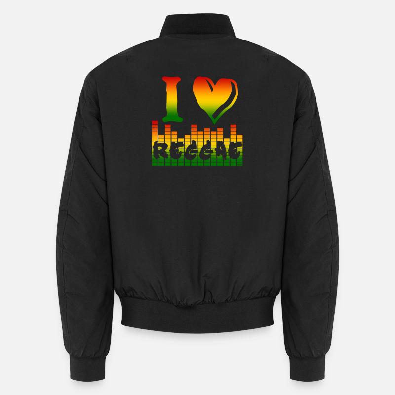 J’adore le reggae arc-en-ciel Bomber unisexe